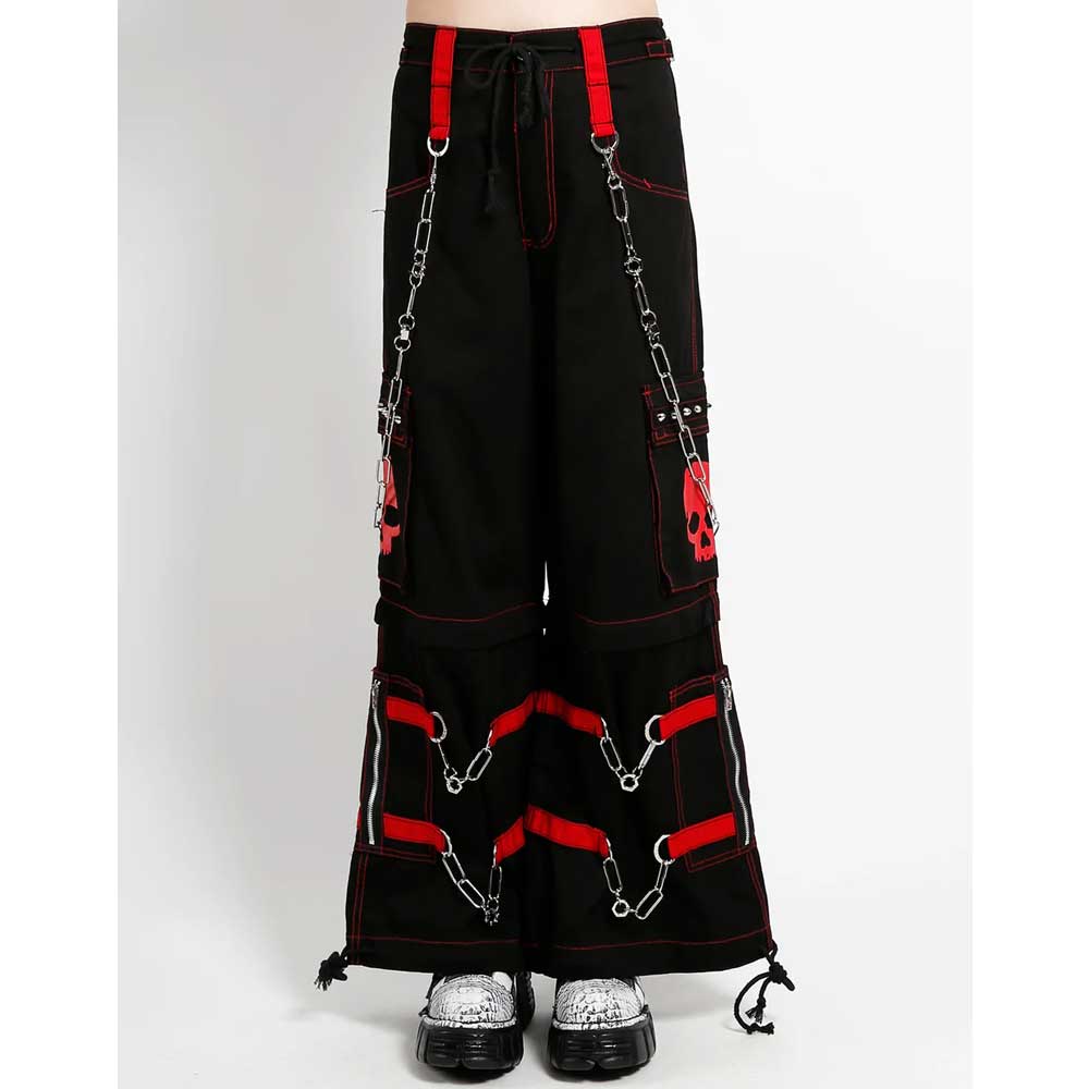 Tripp NYC - Skull Zip Off Wide leg trousers - Zip- off - Black/Red